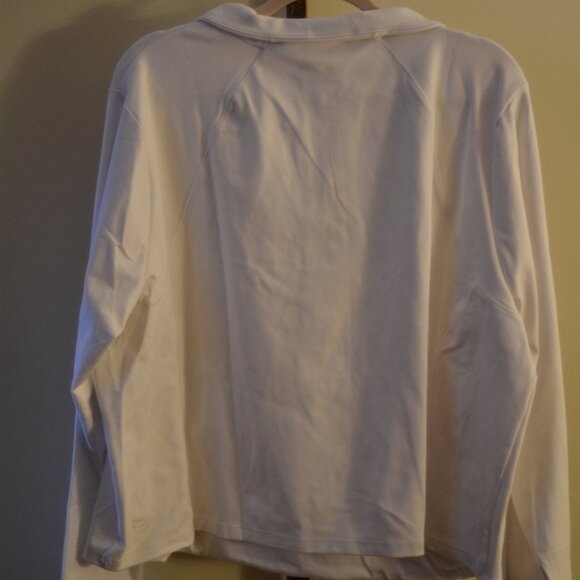All in Motion Women’s White Quarter-Zip Pullover Top NWT Thumbhole Sleeves - Picture 5 of 9